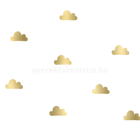 Kis felhő falmatrica - arany