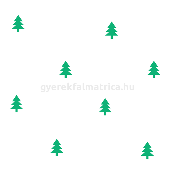 Fenyő falmatrica - zöld